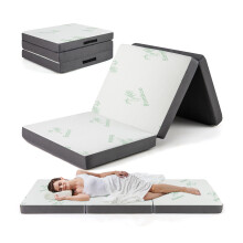 Tri-Fold Foam Mattress 200 CM x 80 CM Floor Mattress Topper Guest Mat