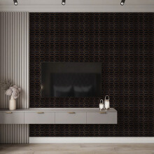 120*40CM Black and Gold Self-adhesive Geometric Wallpaper