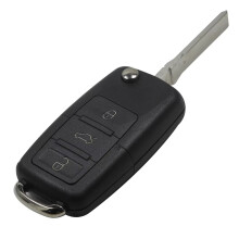 (3 Buttons) Uncut Blade 2/3/4 BTN Folding Flip Remote Key Fob Case Shell For VW Golf Passat Polo Jetta Touran Bora Sharan