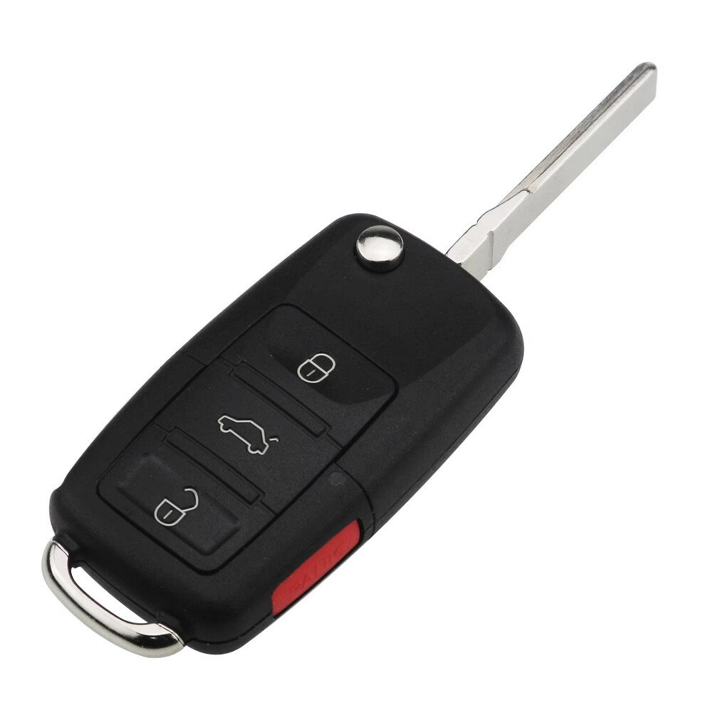 (4 Buttons) Uncut Blade 2/3/4 Btn Folding Flip Remote Key Fob Case Shell For Vw Golf Passat Polo Jetta Touran Bora Sharan 6903528468953