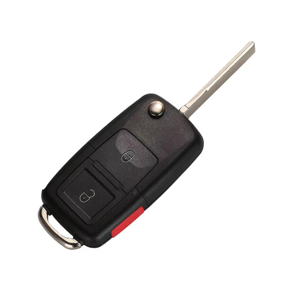 (2Btn Panic) Uncut Blade 2/3/4 Btn Folding Flip Remote Key Fob Case Shell For Vw Golf Passat Polo Jetta Touran Bora Sharan 6927779821664