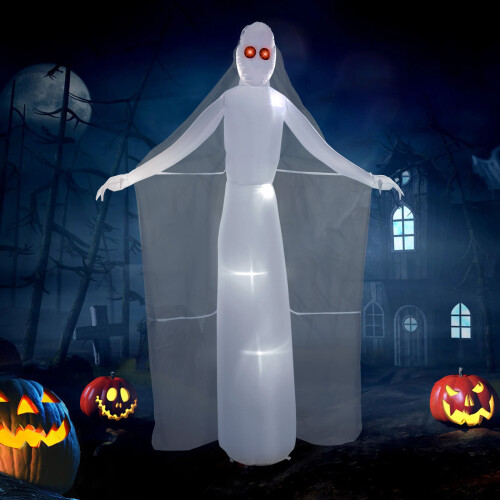 Living And Home Inflatable Tall Ghost Bribe with Red Eyes for Halloween