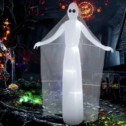 Living And Home Inflatable Tall Ghost Bribe with Red Eyes for Halloween 1