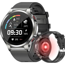 (Grey) Blood Sugar Monitor Watch, Painless Non-invasive Blood Glucose Monitor Smart Watch, 24/7 Heart Rate, Blood Oxygen, Blood Pressure, Body Temperature Sp