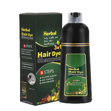 (Black) Herbal Hair Dye Shampoo Natural Non-scalp Hair Care Multi-color Hair Dye For Men And Women