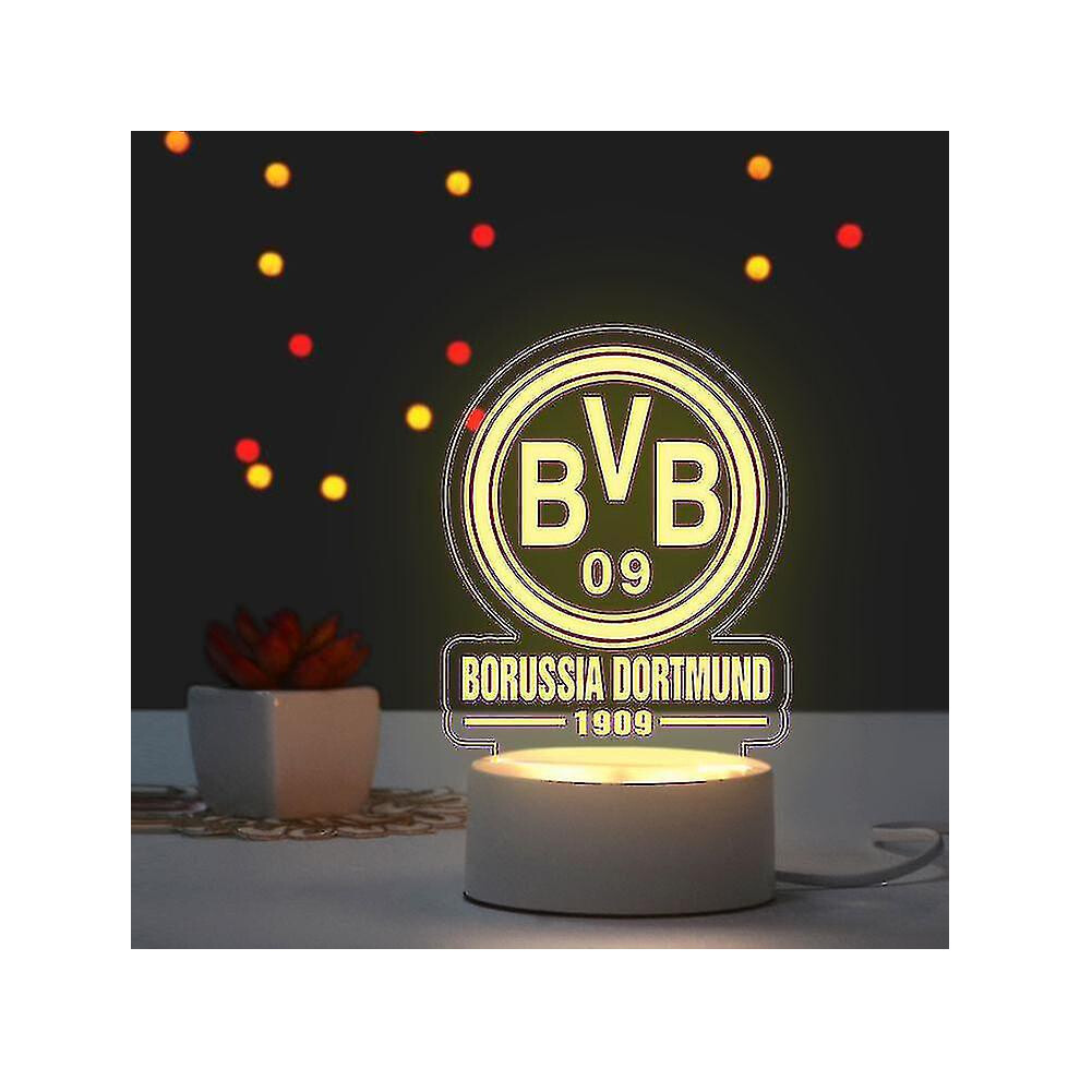 Borussia Dortmund Football Night Light Creative Fan Decoration Football Club Surrounding Ornament Birthday Gift-image-OPC-PFWPJ26-NEW