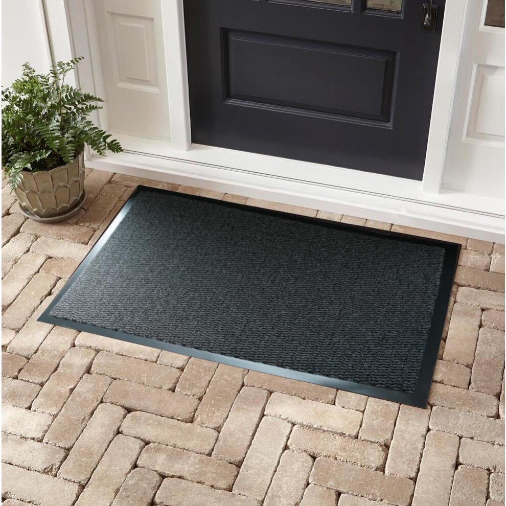 (Anthracite , 60 X 120 cm) Non Slip Heavy Duty Rubber Door Mat Kitchen Floor Mats