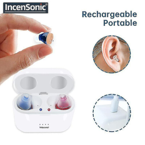 (left ear) Usb Rechargeable Audifonos Hearing Aid Invisible Hearing Aids Adjustable Tone Sound Amplifier Portable Hearing Aid