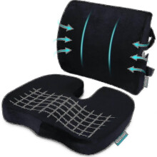Orthopedic Seat Cushion And Back & Lumbar Support Cushions Pillow for Office Chair Memory Foam Car Seat Cushion