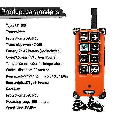 F21-e1b Dc12-72v Industrial Remote Controller Switches Hoist Crane 2