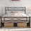 Yaheetech Yaheetech 4ft6 Double Bed Frames Metal Slatted Bed Platform with Curved Design Headboard and Footboard 1