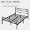 Yaheetech Yaheetech 4ft6 Double Bed Frames Metal Slatted Bed Platform with Curved Design Headboard and Footboard 8