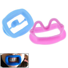 (Blue) Dental Retractor Soft Silicon Intraoral Lip Cheek Retractor Mouth Opener Cheek E