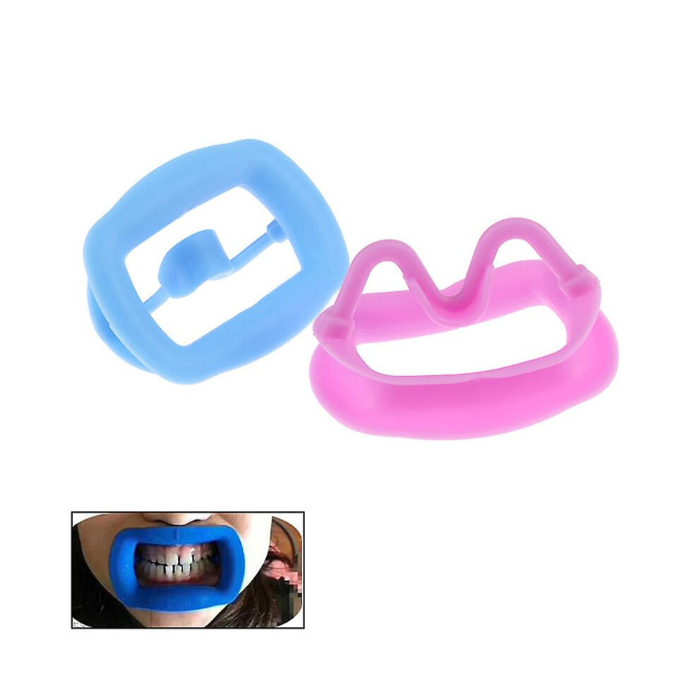 Blue (Blue) Dental Retractor Soft Silicon Intraoral Lip Cheek Retractor Mouth Opener Cheek E