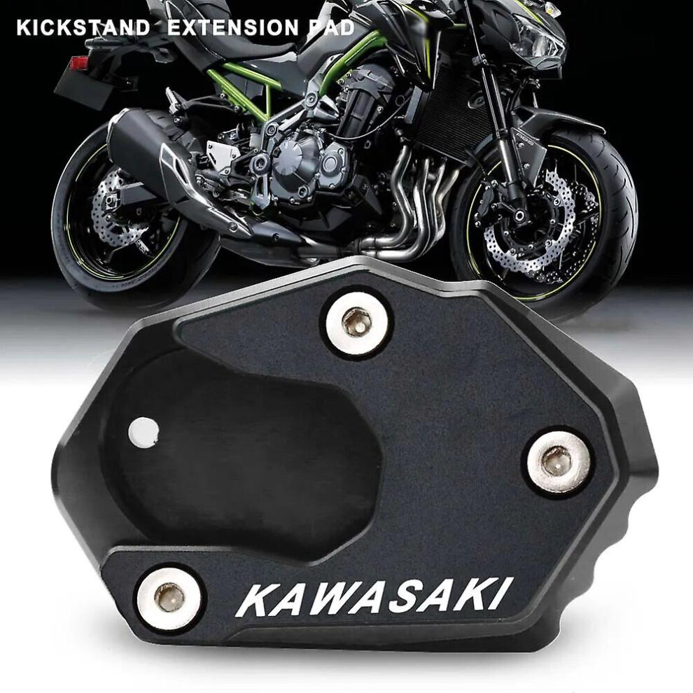 (Black) For Kawasaki Z900 Z900rs Se 2022 Z1000 Z1000sx Er6n Z650 Zx6r Motorcycle Side Stand Extension Pad Kickstand Enlarger Black 8994439561824