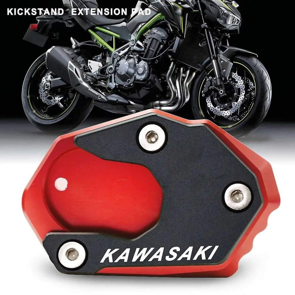 (Red) For Kawasaki Z900 Z900rs Se 2022 Z1000 Z1000sx Er6n Z650 Zx6r Motorcycle Side Stand Extension Pad Kickstand Enlarger Red 8994439561831