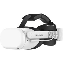 TRANSNOVO 6000mAh Battery Head Strap for Oculus Quest 2 - Elite Strap Replacement, USB-C Charging, 360 Degree Adjustable, Comfortable TPU/PU Leather