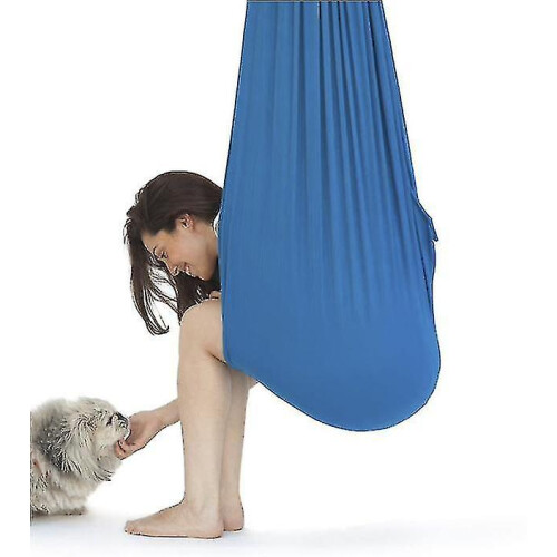 (Blue, 100*280CM) Aerial Yoga Therapy Swing Set 2