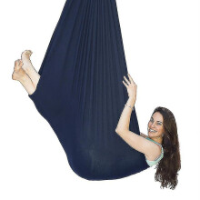 (Black, 100*280CM) Aerial Yoga Therapy Swing Set
