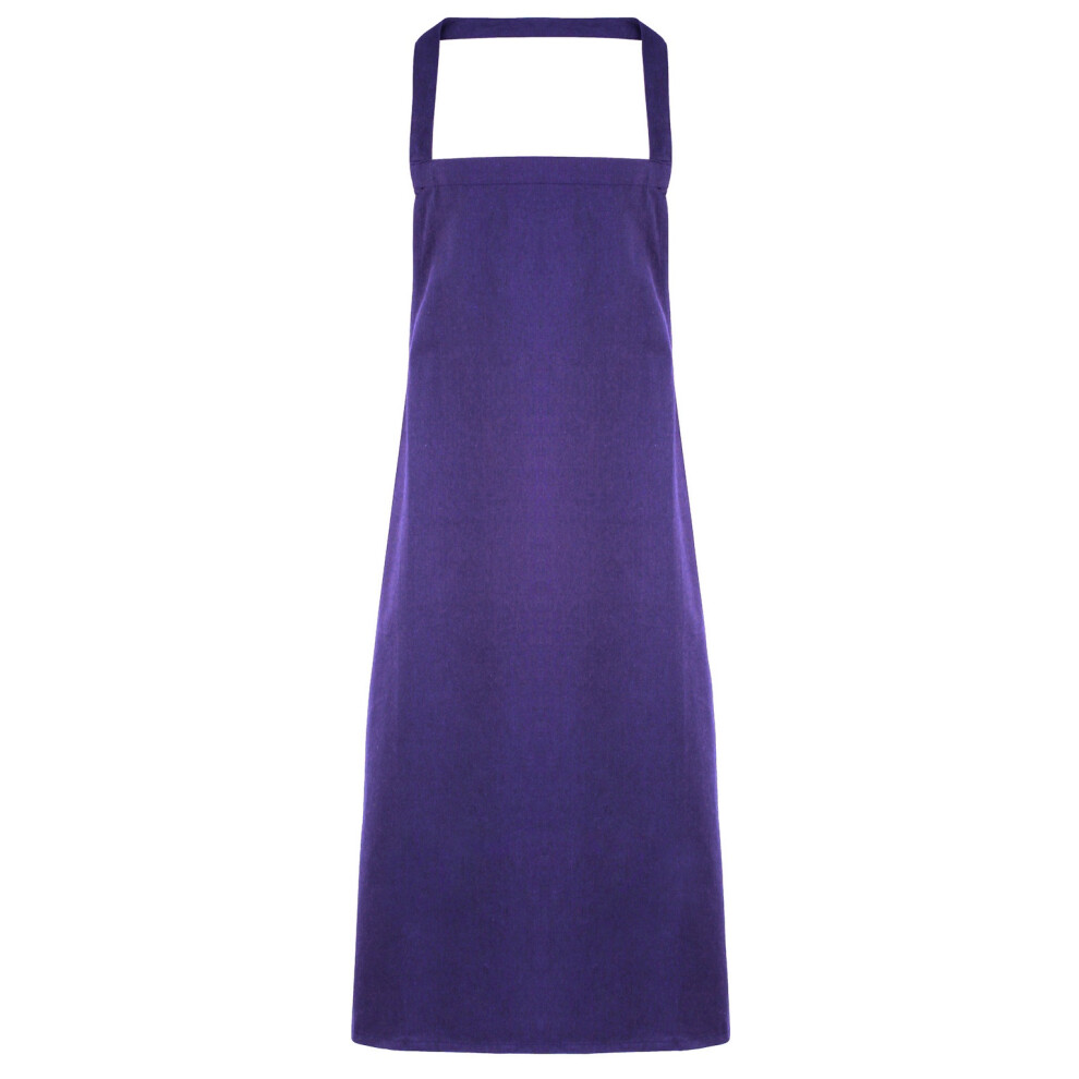 (One Size, Purple) Premier Ladies/Womens Slim Apron (no Pocket) / Workwear (Pack of 2)