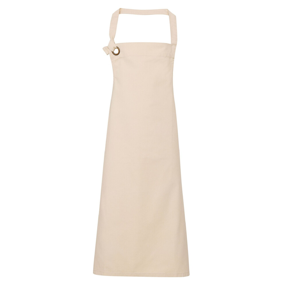 (One Size, Natural) Premier Unisex Calibre Heavy Cotton Canvas Bib Apron