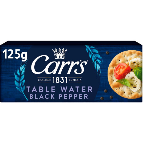 (Pack Of 4) Carr's Table Water Cracked Black Pepper 125g