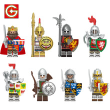(8pcs-A) 12pcs Medieval Series Greek Heavy Infantry Lionheart King War Horse MiniFigures Toys Kids Gift