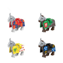 (4pcs-A) 12pcs Medieval Series Greek Heavy Infantry Lionheart King War Horse MiniFigures Toys Kids Gift