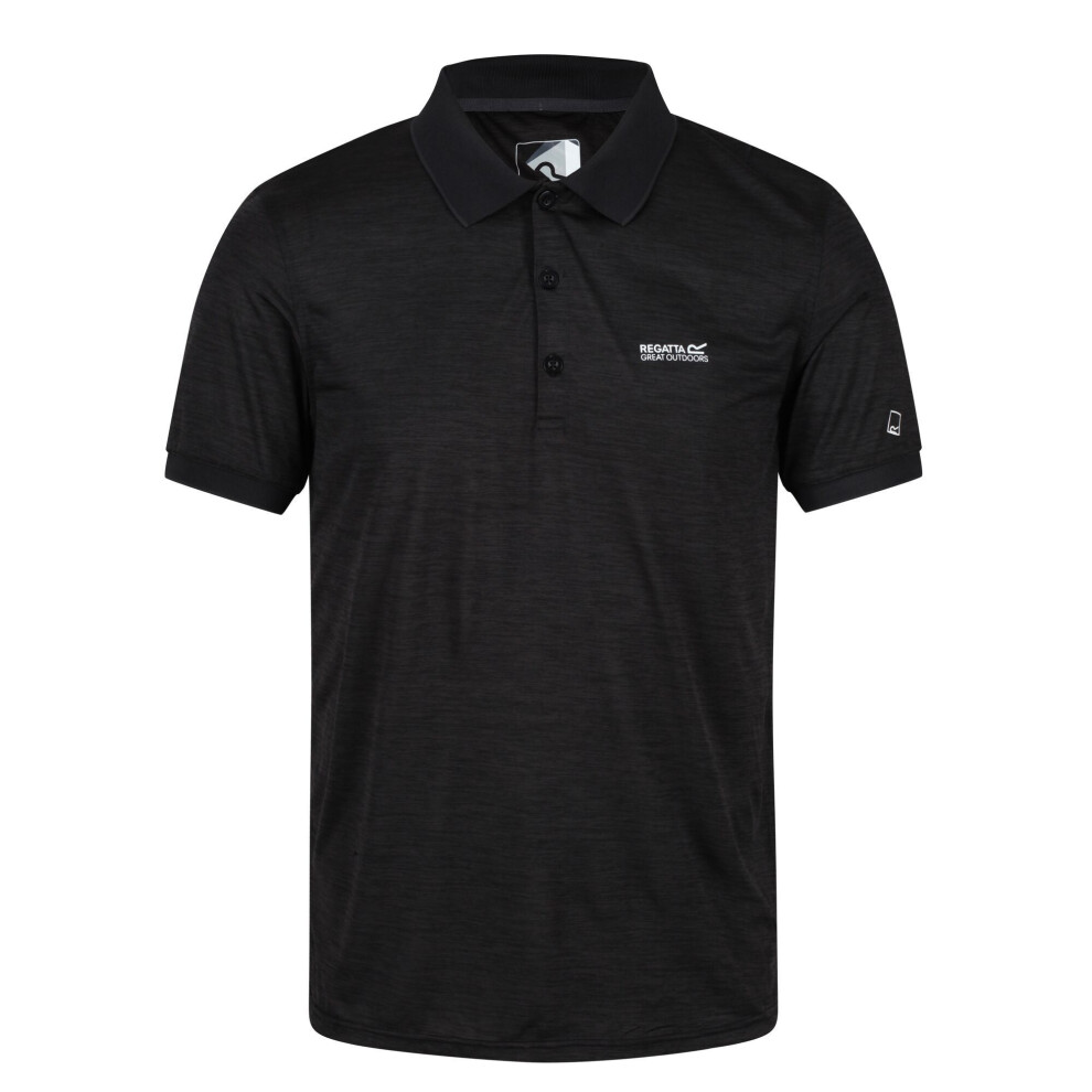 (M, Black) Regatta Mens Remex II Polo Shirt