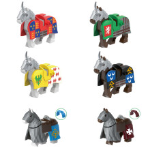 6pcs Medieval Series Jerusalem War Horse Tripoli War Horse MiniFigures Toys Kids Gift