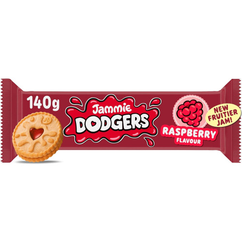 (Pack Of 4) Jammie Dodgers Biscuits Raspberry Flavour 140g