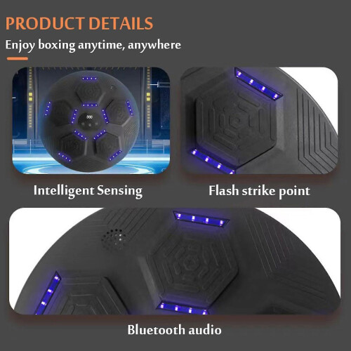 (Orange) Boxing Training Music Electronic Boxing Wall Target Smart Wall Mounted Combat 2