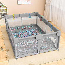 (Grey, 180*200cm) Large Baby Playpen For Babies Toddlers Baby Playards With Gate, Kids Activity Center Kb