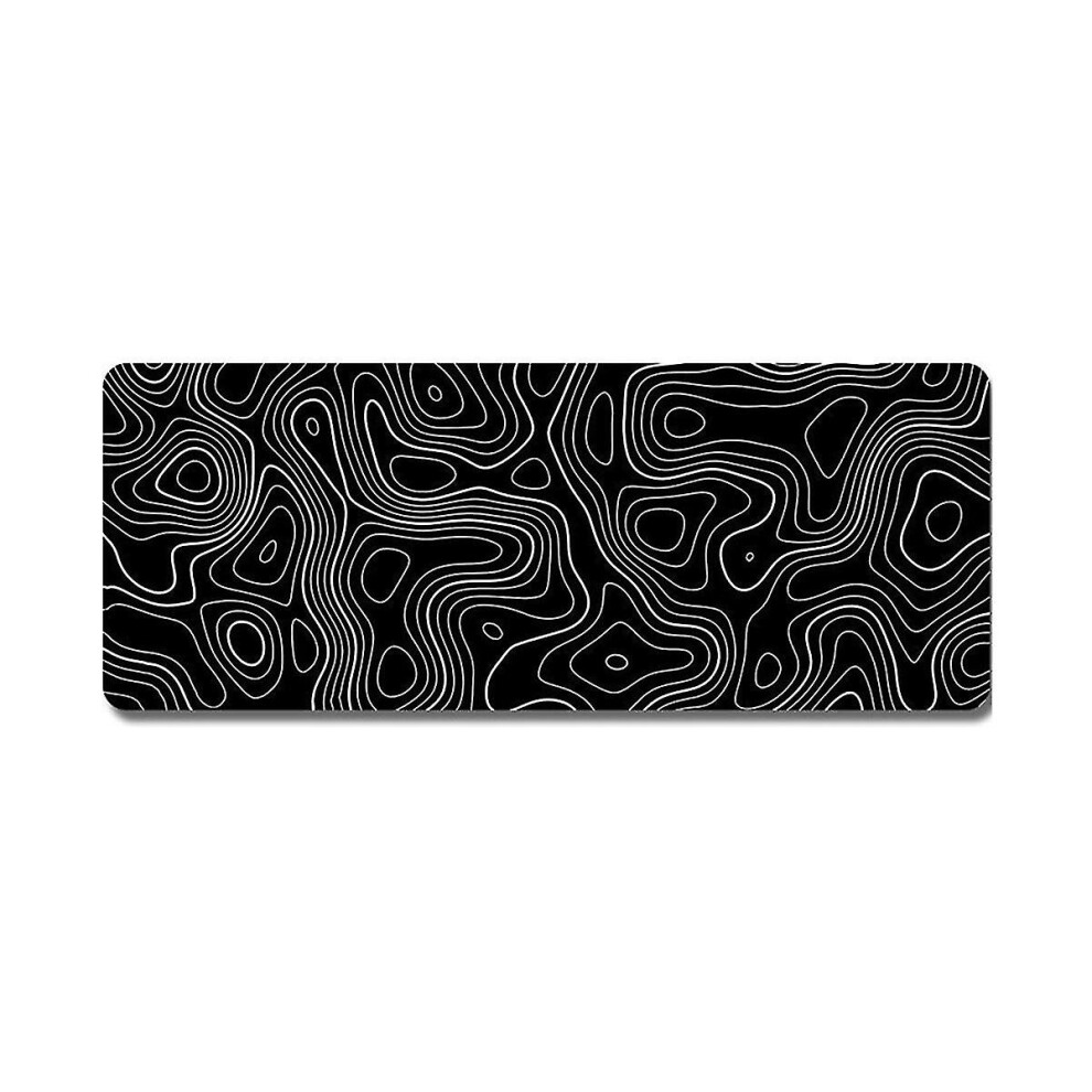 Topographic Contour Extended Big Mouse Pad Computer Keyboard Mouse Mat Mousepad With 3Mm Non- Base 8994439590596