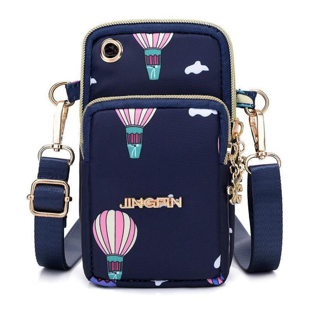 (blue,white, 17*5*12cm) Yogodlns Outdoor Sports Mobile Phone Bag Running Wrist Bag Small Coin Pouch Purse (shoulder / Hanging Neck)