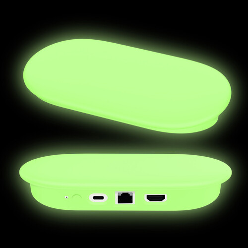 (Luminous Green) Mainframe Protective Case for Google TV Streamer(4K) Anti-Drop Specialized Silicone Protective Case Accessories