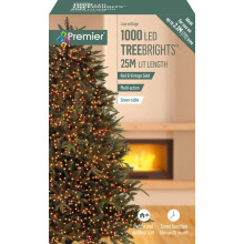 1000 LED 25m Premier TreeBrights Christmas Tree Lights Timer Red & Vintage Gold