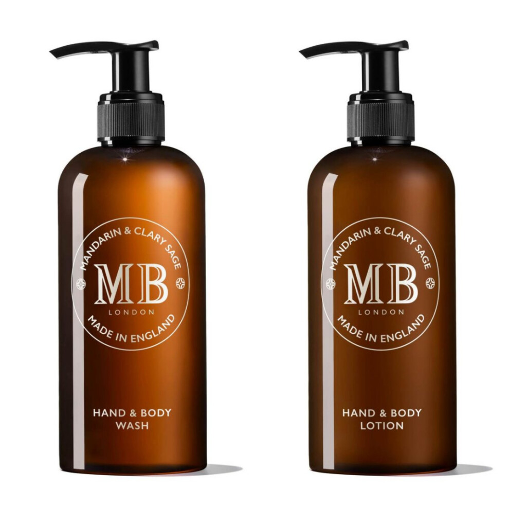 Molton Brown Mandarin & Clary Sage Hand / Body Wash & Body Lotion Set