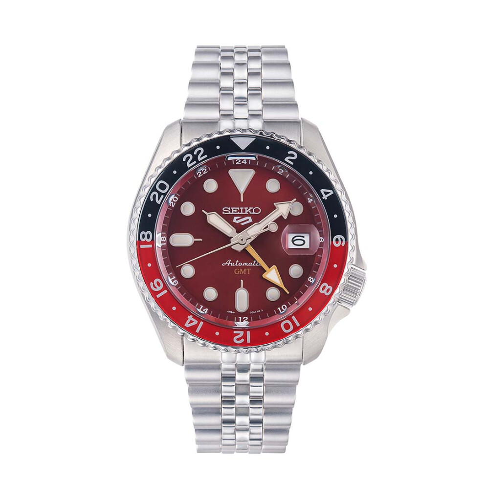 Seiko 5 Sport Automatic Watch SSK031K1 GMT Men's Red Watch