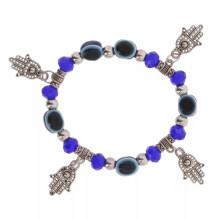 Blue Evil Eye Bracelet Charm Nazar Hamsa Hand Good Luck Jewel Turkish