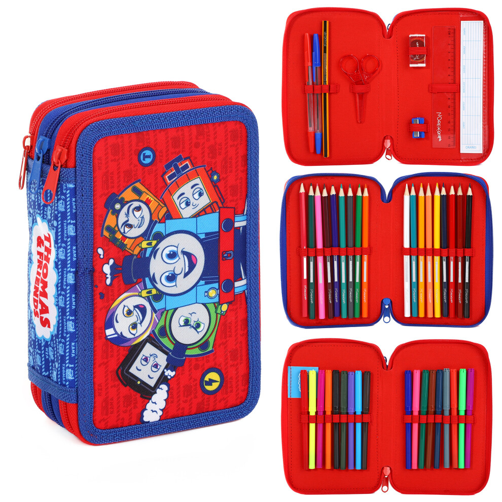 Thomas & Friends 3 Tier Filled Pencil Case Stationery School Supplies