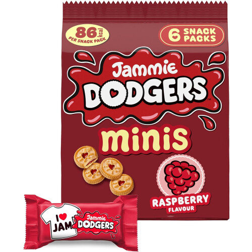 ( Pack Of 4) Jammie Dodgers Biscuits With A Raspberry Minis x6
