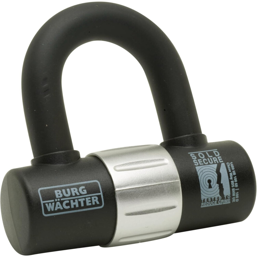 Burg Wachter 100D 14Mm Heavy Duty Sold Secure Diamond & Gold Padlock U Lock - Black 8000000006943