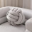 (Light Grey) Knotted Plush Throw Pillow - Round Cushion For Sofa Or Bedroom 3