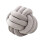 (Light Grey) Knotted Plush Throw Pillow - Round Cushion For Sofa Or Bedroom 1