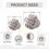 (Light Grey) Knotted Plush Throw Pillow - Round Cushion For Sofa Or Bedroom 6