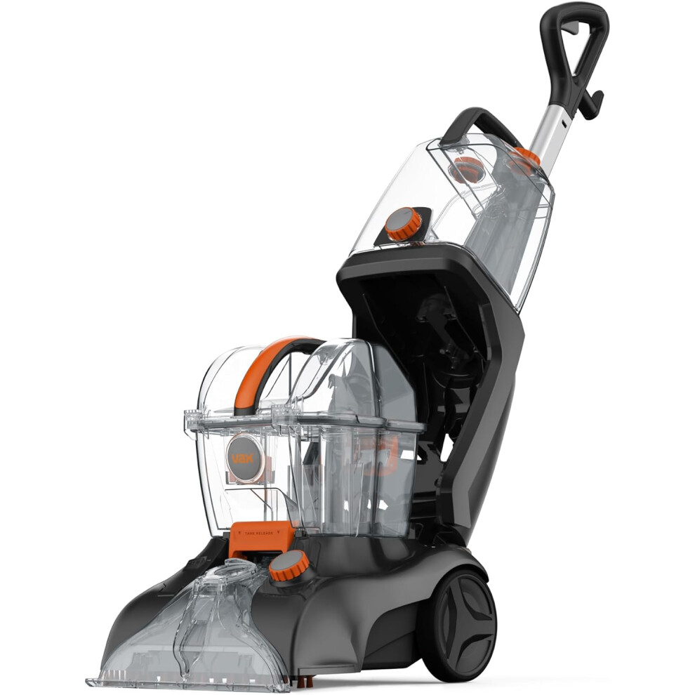 Vax Rapid Power Revive Carpet Cleaner | Deep Clean and Leaves Carpets Dry in less than 1hr | XL Tank Capacity - CWGRV011, Graphite