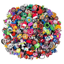 100pcs Shoes Charms Random Mixed Cartoon Anime DIY Shoe Decoration For Croc, Clog Sandals And Jibbitz