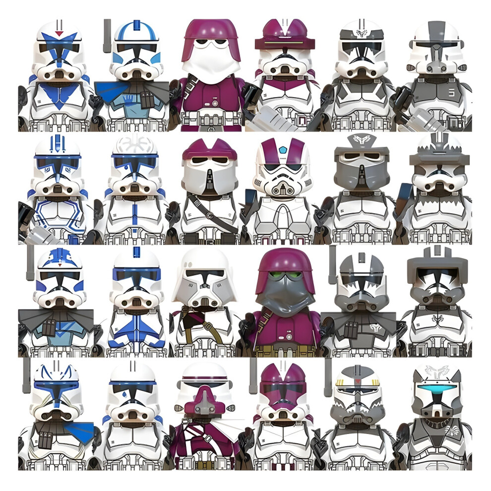 24Pcs Star Wars Rex Dogma Echo Jesse Tup Minifigure Assembled Mini Building Block Action Figures Toy-image-OPC-PFWR5W2-NEW