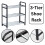 Metal 3-Tier Stackable Shoe Storage Shelf, Easy Assemble Shoe Rack Storage Unit 3
